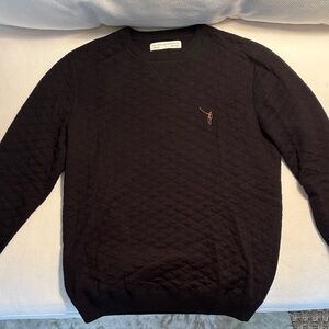 Holderness & Bourne x No Laying Up - Black Quilted Crewneck Sweater